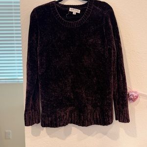 Orvis Purple Crew Neck Sweater Soft Plush Knit